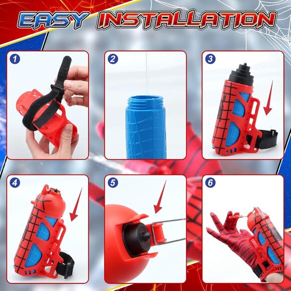 Water Blaster for Kids 4-8 Superhero Cosplay Toy for Outdoor Summer Fun(1 Set) - Picture 7 of 8